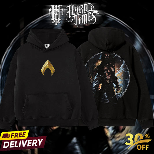 HardTimesClothing - Aquaman DC v1 Retro Limited Vintage, Collection Movie Oversized Washed Tee Acid Washed Lightweight TSHIRT, Gift for him her Clothes Cotton Superhero, Super villain. (Copy)