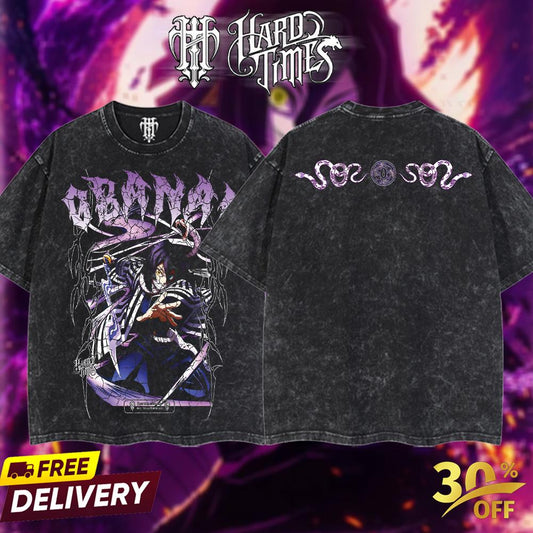 HardTimesClothing Retro Limited Vintage Obanai Demon Slayer, demon slayer infinity castle, Unisex Oversize Anime Manga Acid Washted Heavyweight Cotton Tshirt, Anime Merch, Gift for anime fan Clothes Oversized