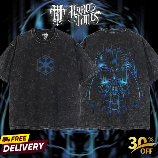 HardTimesClothing - Darth Vader Sith Order SW Retro Limited Vintage, Collection Movie Oversized Washed Tee Acid Washed Lightweight TSHIRT, Gift for him her Clothes Cotton Superhero, Super villain. (Copy) (Copy)