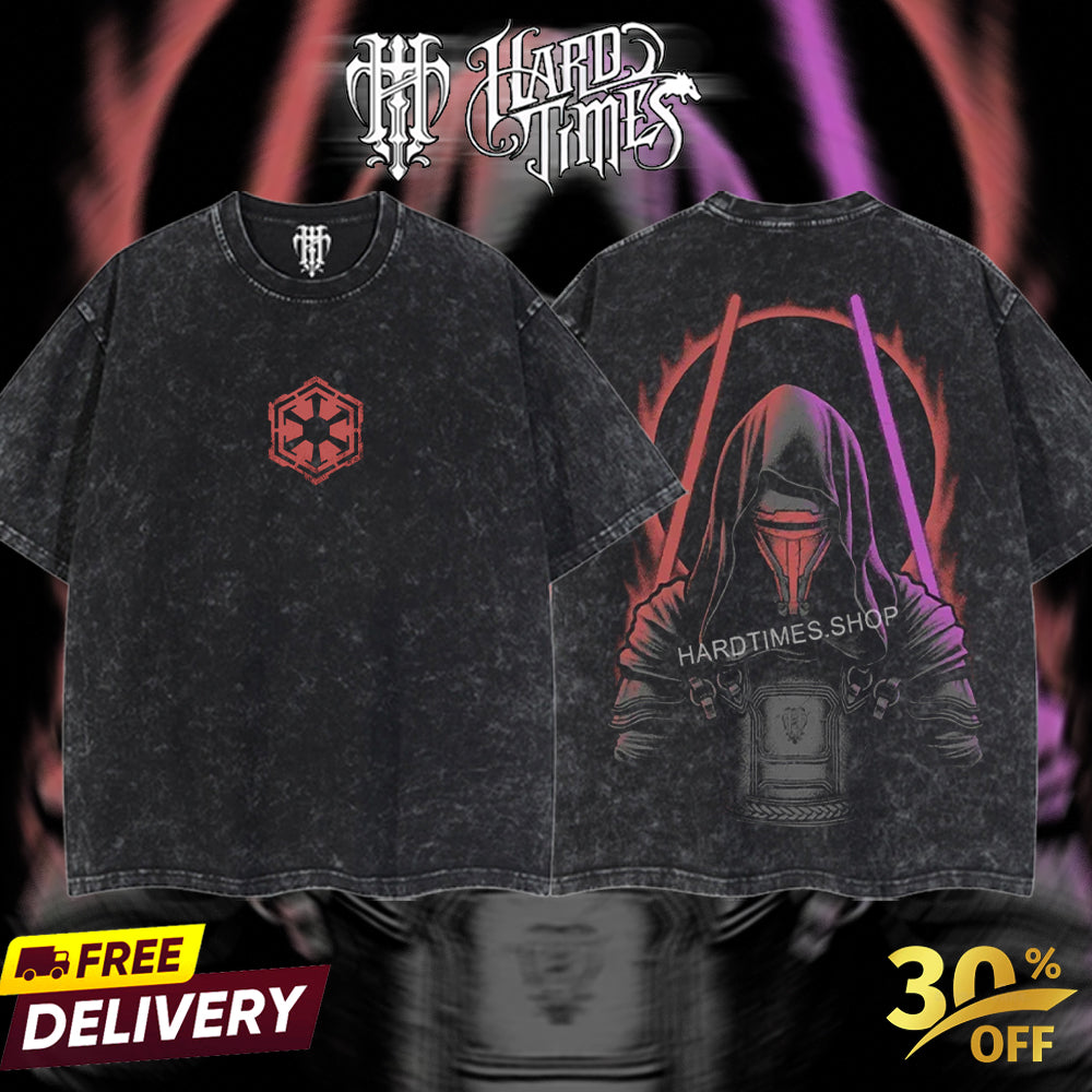 HardTimesClothing - Sith lord Starwar Retro Limited Vintage, Collection Movie Oversized Washed Tee Acid Washed Lightweight TSHIRT, Gift for him her Clothes Cotton Superhero, Super villain. (Copy) (Copy) (Copy)