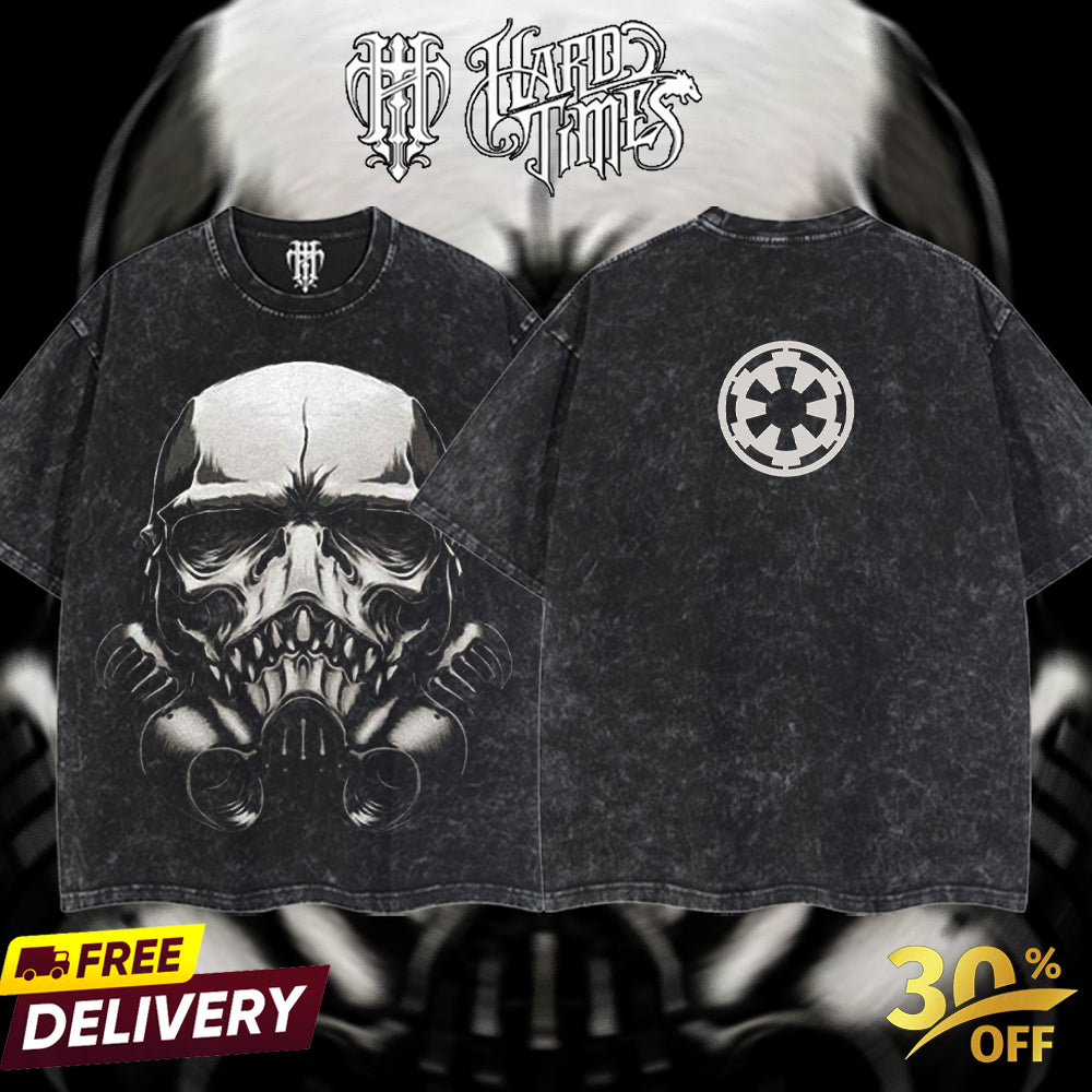 HardTimesClothing - Stormtrooper Galactic Empire SW Retro Limited Vintage, Collection Movie Oversized Washed Tee Acid Washed Lightweight TSHIRT, Gift for him her Clothes Cotton Superhero, Super villain. (Copy) (Copy) (Copy)