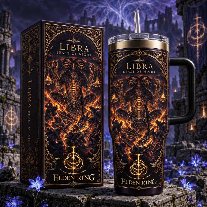 (Normal White Box) Tumbler 40oz - Libra, Beast of Night EldenRing Nightreign