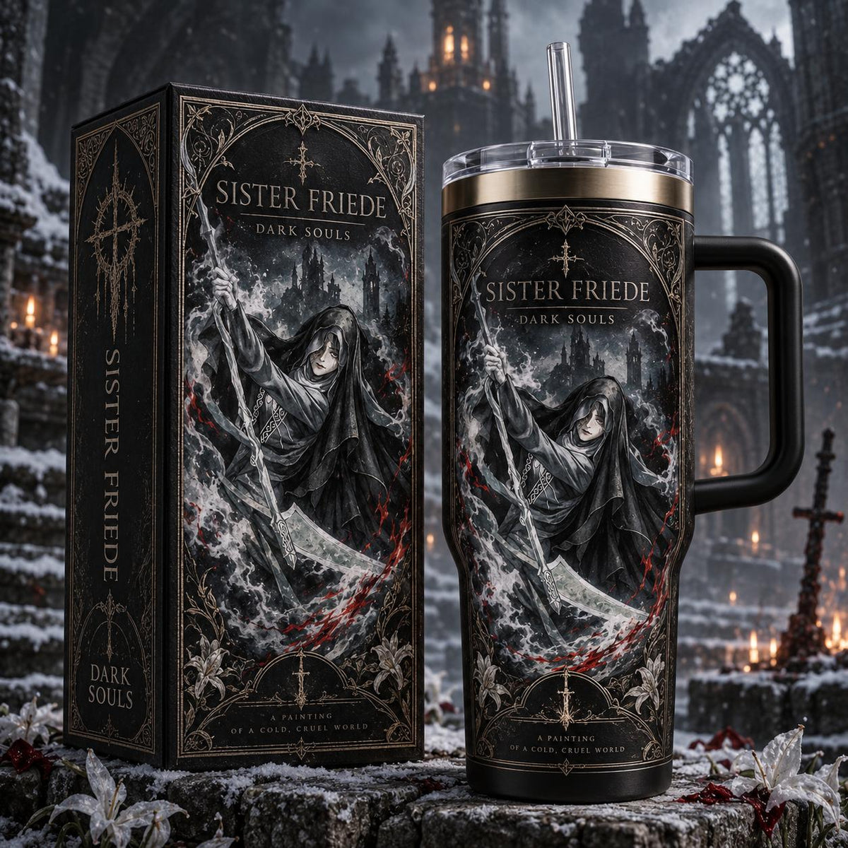 (Normal White Box) Tumbler 40oz - Sister Friede DarkSoul