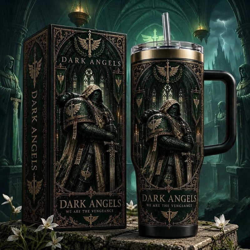 (Normal White Box) Tumbler 40oz - Dark Angel Warhammer 40k
