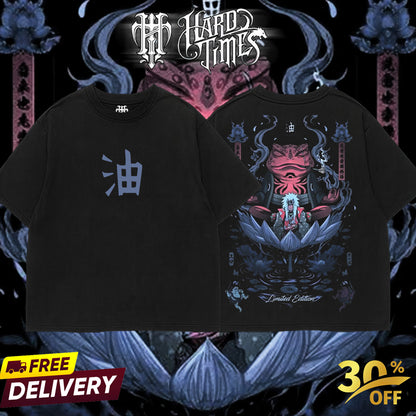 HardTimesClothing - Jiraiya Naruto Anime Limited Edition Death Reaper Seal Double Printed Oversize Lightweight Acid Washed Hoodie, graphic hoodies men streetwear (Copy) (Copy) (Copy)