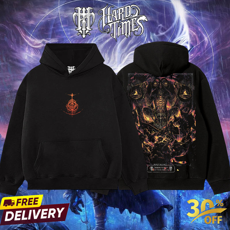 HardTimesClothing Libra Creature of Night Elden Ring Boss Retro Vintage Unisex Oversize Anime Manga Acid Washed Heavyweight Cotton T-shirt, Anime Merch, Gift For Anime Fan. Menswear Oversized