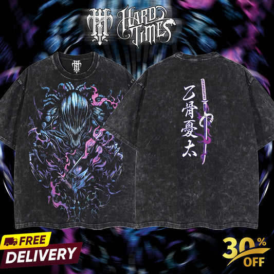 HardTimesClothing - "Yuta x Rika" Jujutsu Kaisen Retro Vintage Unisex Oversize Anime Manga Acid Washed Heavyweight Cotton T-shirt, Anime Merch, Gift For Anime Fan. Clothes Oversized