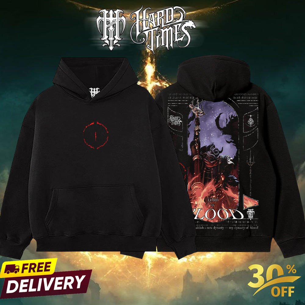 HardTimesClothing Mohg, Lord of Blood Elden Ring Retro Vintage Unisex Oversize Anime Manga Acid Washed Heavyweight Cotton T-shirt, Anime Merch, Gift For Anime Fan. Menswear Oversized