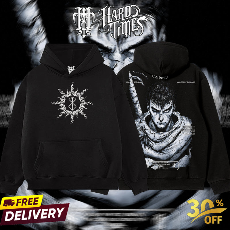 Hardtimesclothing - guts berserk Vintage Unisex Oversize Anime Acid Washed Cotton T-shirt, graphic tee,anime merch fan, outfits men, boys merch