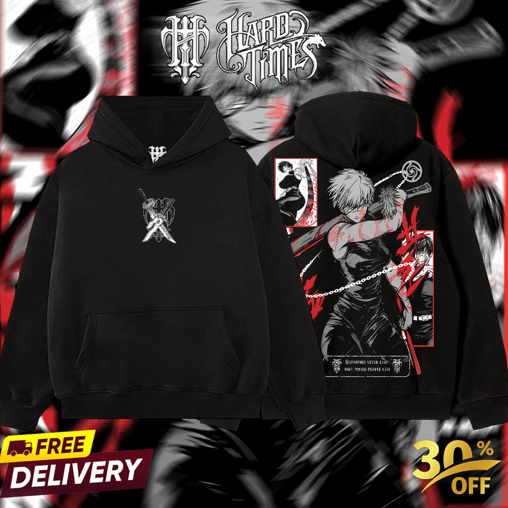 HardTimesClothing Maki Zenin Jujutsu Kaisen Season 3 2026 Retro Vintage Unisex Oversize Anime Manga Acid Washed Heavyweight Cotton T-shirt, Anime Merch, Gift For Anime Fan. Menswear Oversized