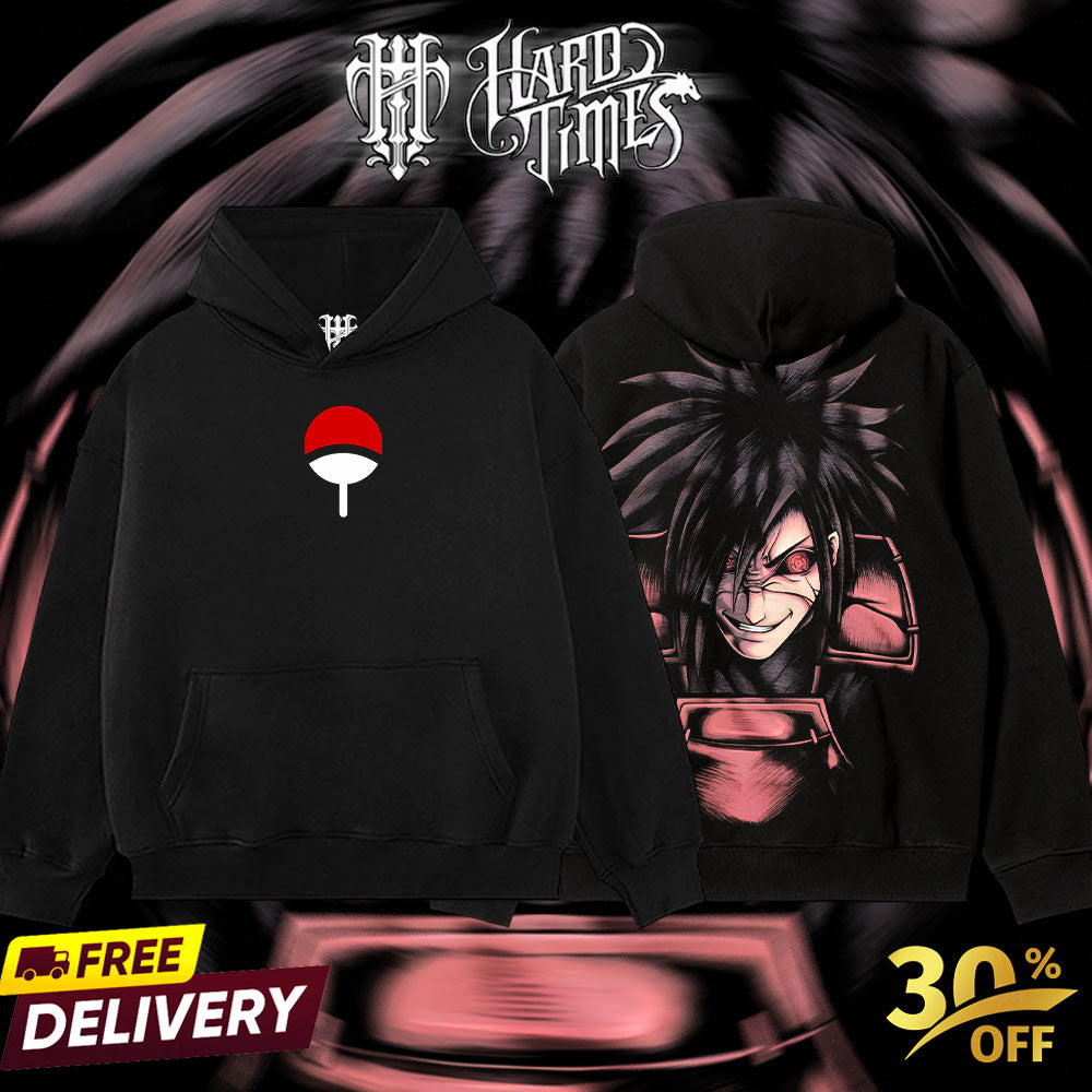 HardTimesClothing - Marada Naruto Anime Limited Edition Death Reaper Seal Double Printed Oversize Lightweight Acid Washed Hoodie, graphic hoodies men streetwear (Copy) (Copy)