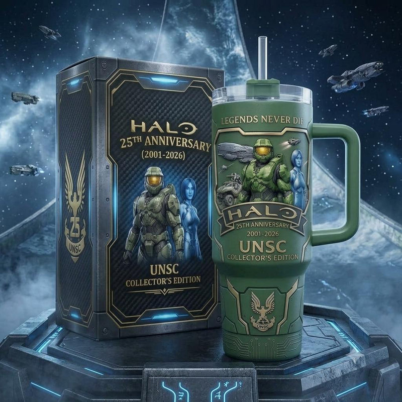 (Normal White Box) Tumbler 40oz - Halo 25th Anniversary UNSC