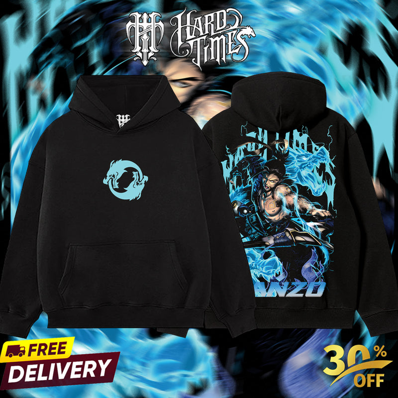 HardTimesClothing - Hanzo Overwatch, Blizzard Collection Game Oversized Washed Tee Acid Washed Lightweight TSHIRT, Gift for him her Clothes Cotton