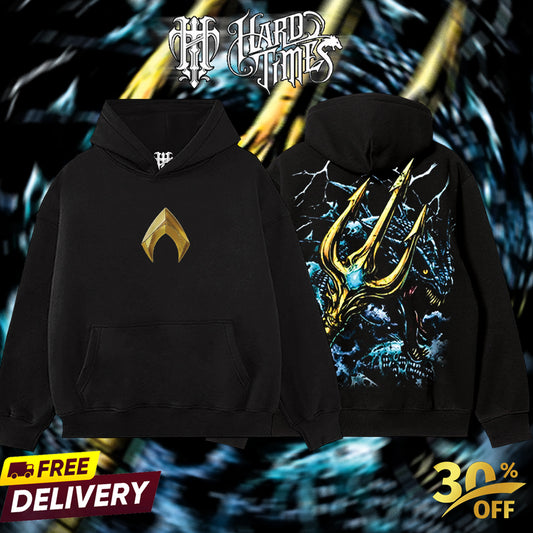 HardTimesClothing - Aquaman DC Retro Limited Vintage, Collection Movie Oversized Washed Tee Acid Washed Lightweight TSHIRT, Gift for him her Clothes Cotton Superhero, Super villain.