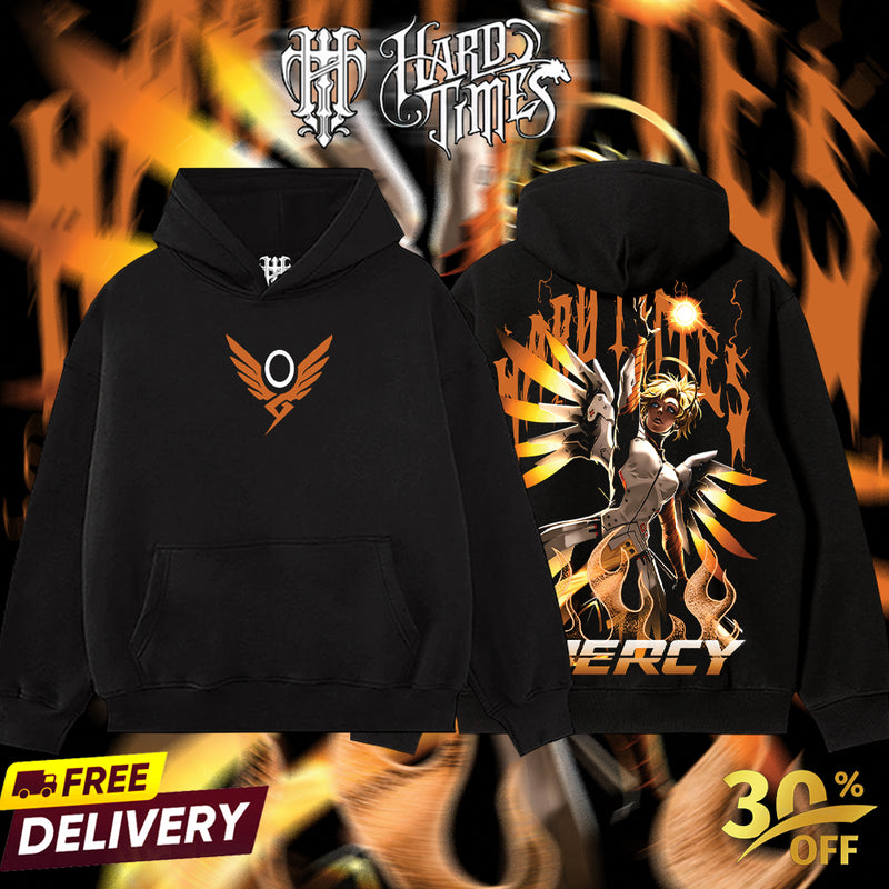 HardTimesClothing - Mercy Overwatch, Blizzard Collection Game Oversized Washed Tee Acid Washed Lightweight TSHIRT, Gift for him her Clothes Cotton (Copy)