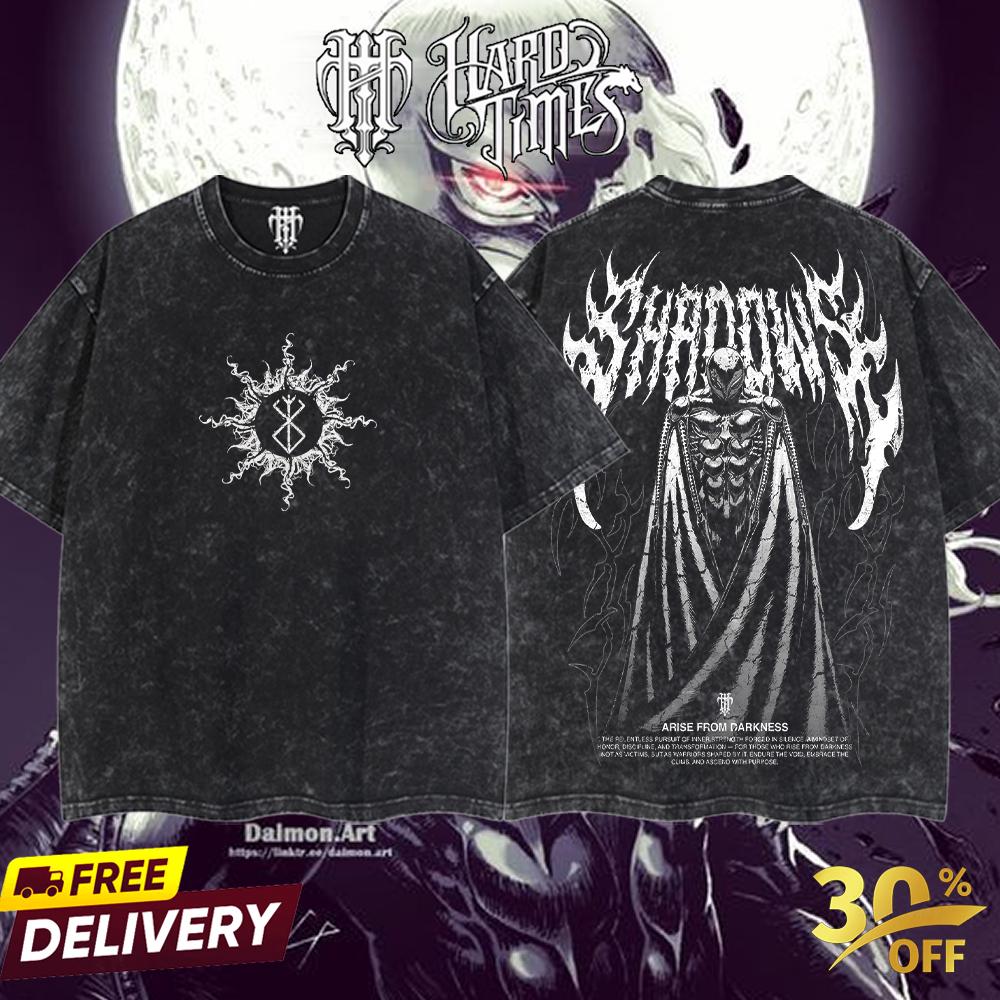 HardTimesClothing - Griffith Berserk Vintage Unisex Oversize Anime Manga Acid Washed Heavyweight Cotton T-shirt, graphic tee,anime merch fan, outfits men