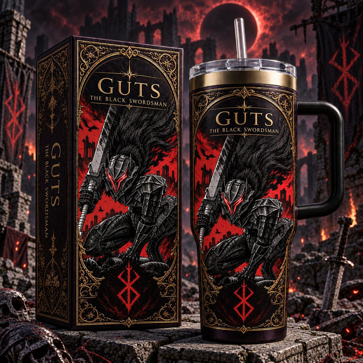 (Normal White Box) Tumbler 40oz - Guts Berserker