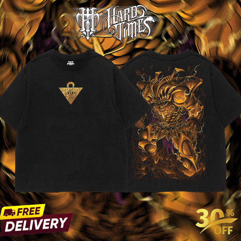 HardTimeClothing - Exodia God YugiOh Vintage Unisex Oversize Anime Manga Washed Heavyweight Cotton T-shirt, Gift For Anime Fan