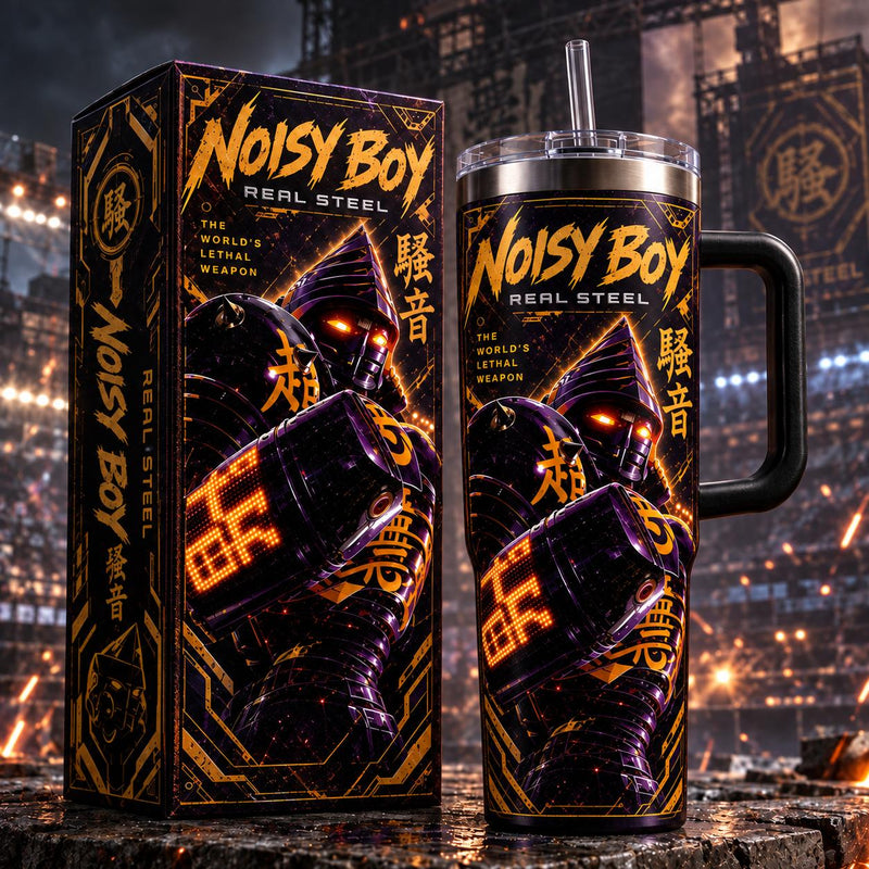 (Normal White Box) Tumbler 40oz - Noisi Boy Real Steel