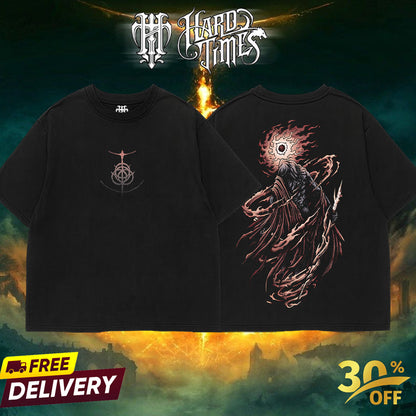 HardTimesClothing - Frenzy Flame v3 Elden Ring Boss, From Software Collection Game Oversized Washed Tee Acid Washed Lightweight TSHIRT, Gift for him her Clothes Cotton