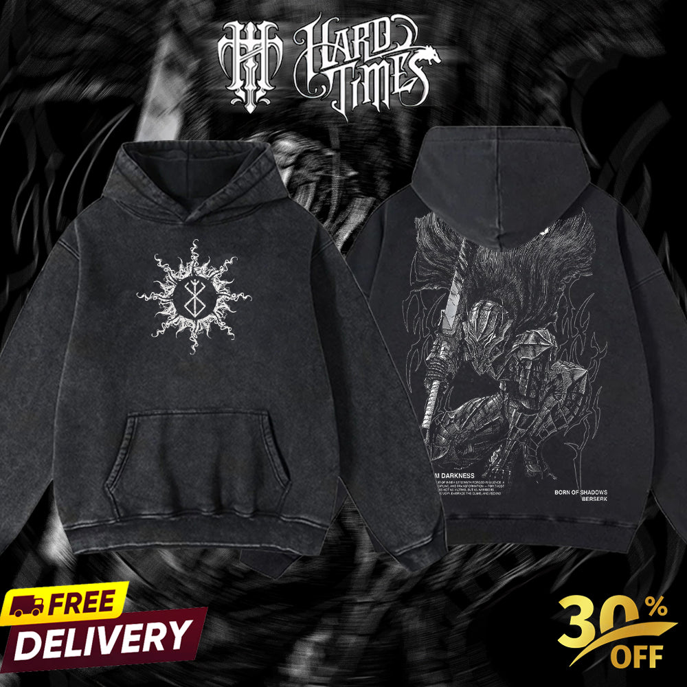 Hardtimesclothing - Guts berserk Retro Edition Vintage Unisex Oversize Anime Manga Acid Washed Cotton T-shirt, graphic tee,anime merch fan, outfits men,boys merch