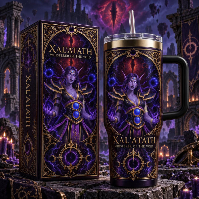 (Normal White Box) Tumbler 40oz - Xal'atath World of warcraft