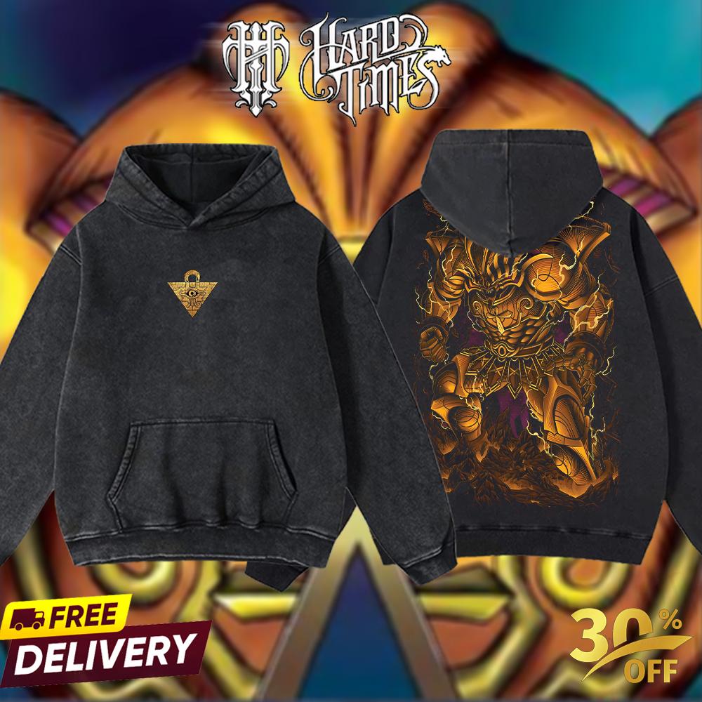 HardTimeClothing - Exodia God YugiOh Vintage Unisex Oversize Anime Manga Washed Heavyweight Cotton T-shirt, Gift For Anime Fan