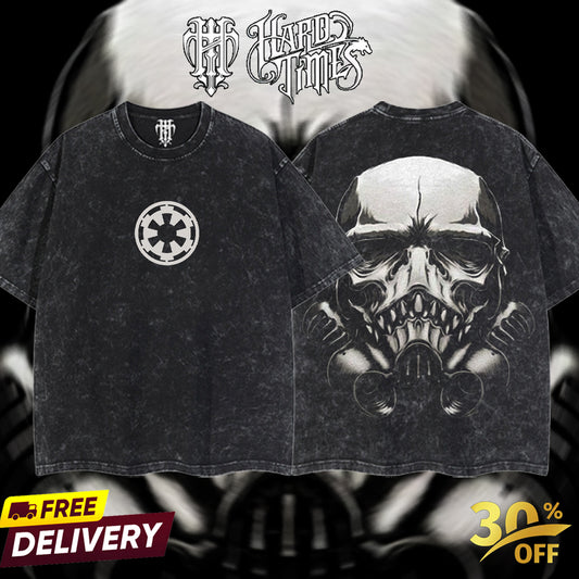 HardTimesClothing -  Stormtrooper Galactic Empire SW Retro Limited Vintage, Collection Movie Oversized Washed Tee Acid Washed Lightweight TSHIRT, Gift for him her Clothes Cotton Superhero, Super villain. (Copy) (Copy) (Copy)