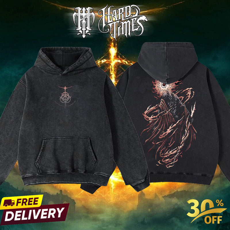 HardTimesClothing - Frenzy Flame v3 Elden Ring Boss, From Software Collection Game Oversized Washed Tee Acid Washed Lightweight TSHIRT, Gift for him her Clothes Cotton
