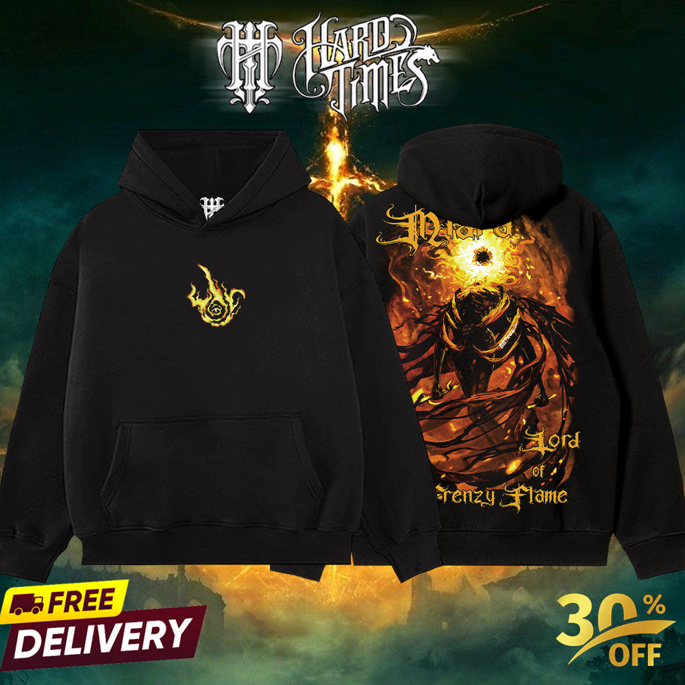 HardTimesClothing - Frenzy Flame v5 Elden Ring Boss, From Software Collection Game Oversized Washed Tee Acid Washed Lightweight TSHIRT, Gift for him her Clothes Cotton