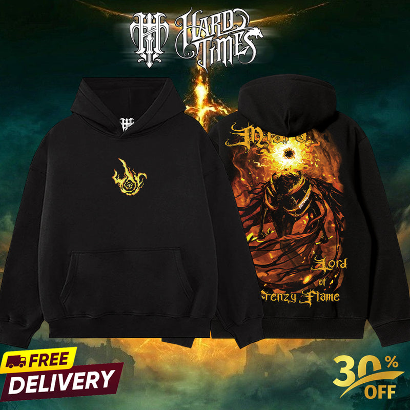 HardTimesClothing - Frenzy Flame v5 Elden Ring Boss, From Software Collection Game Oversized Washed Tee Acid Washed Lightweight TSHIRT, Gift for him her Clothes Cotton