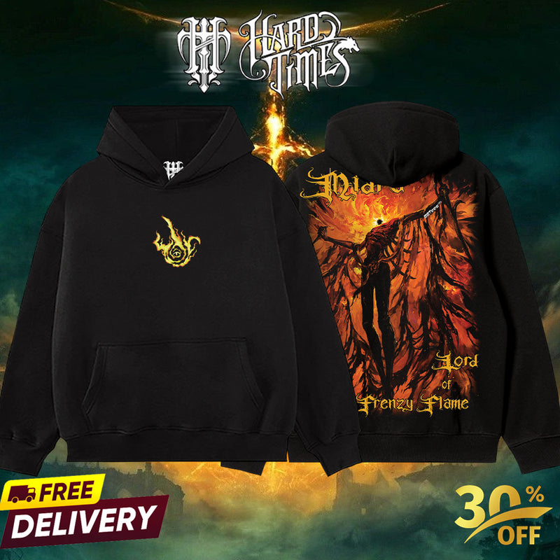 HardTimesClothing - Frenzy Flame v4 Elden Ring Boss, From Software Collection Game Oversized Washed Tee Acid Washed Lightweight TSHIRT, Gift for him her Clothes Cotton