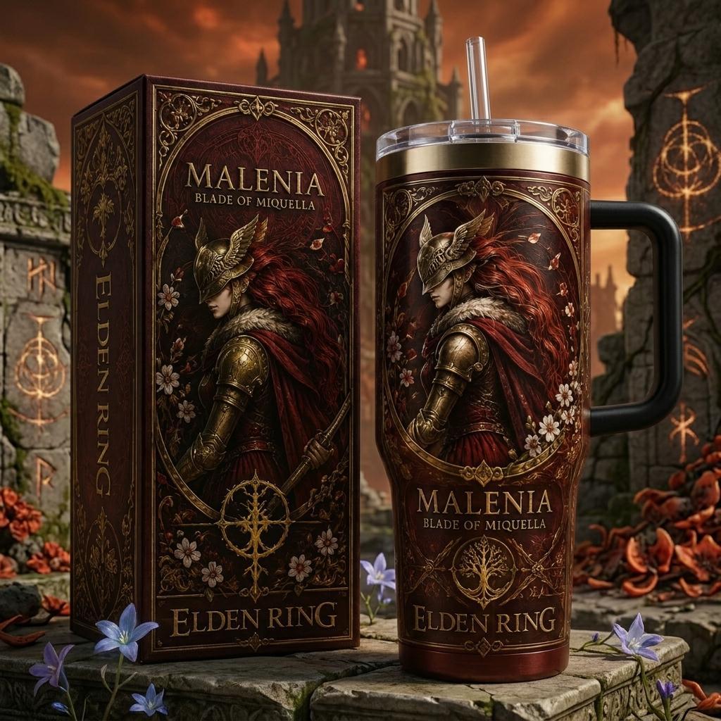 (Normal White Box) Tumbler 40oz - Malenia Eldenring