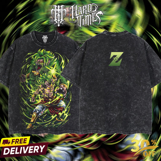 HardTimesClothing Beerus Dragonball Retro Vintage Unisex Oversize Anime Manga Acid Washed Heavyweight Cotton T-shirt, Anime Merch, Gift For Anime Fan. Menswear Oversized. (Copy)
