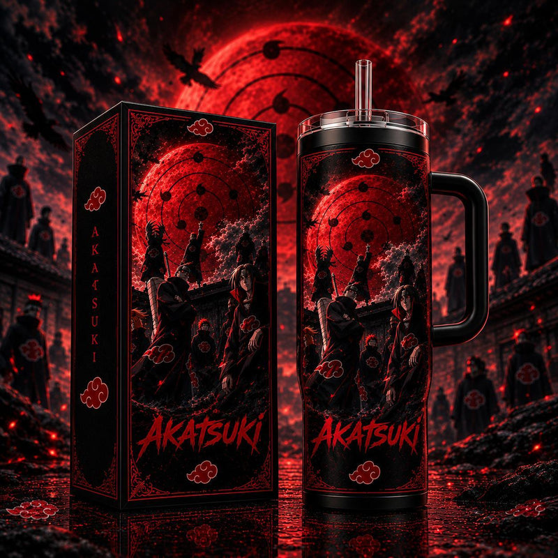 (Normal White Box) Tumbler 40oz - Akatsuki Anime