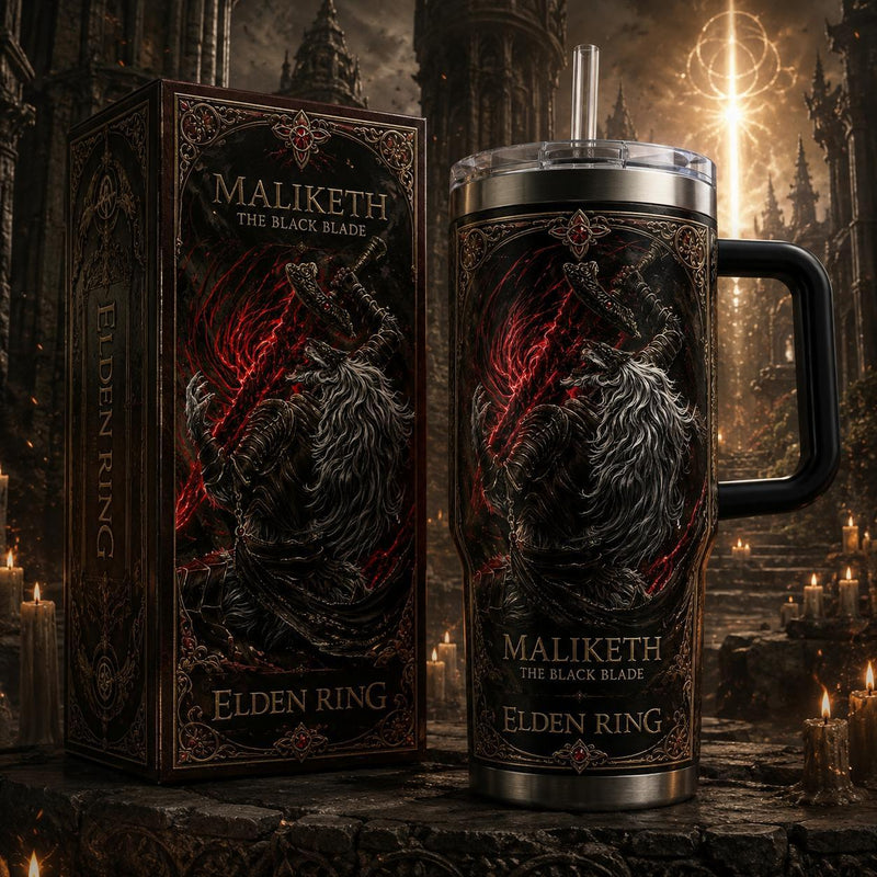 (Normal White Box) Tumbler 40oz - Maliketh Eldenring