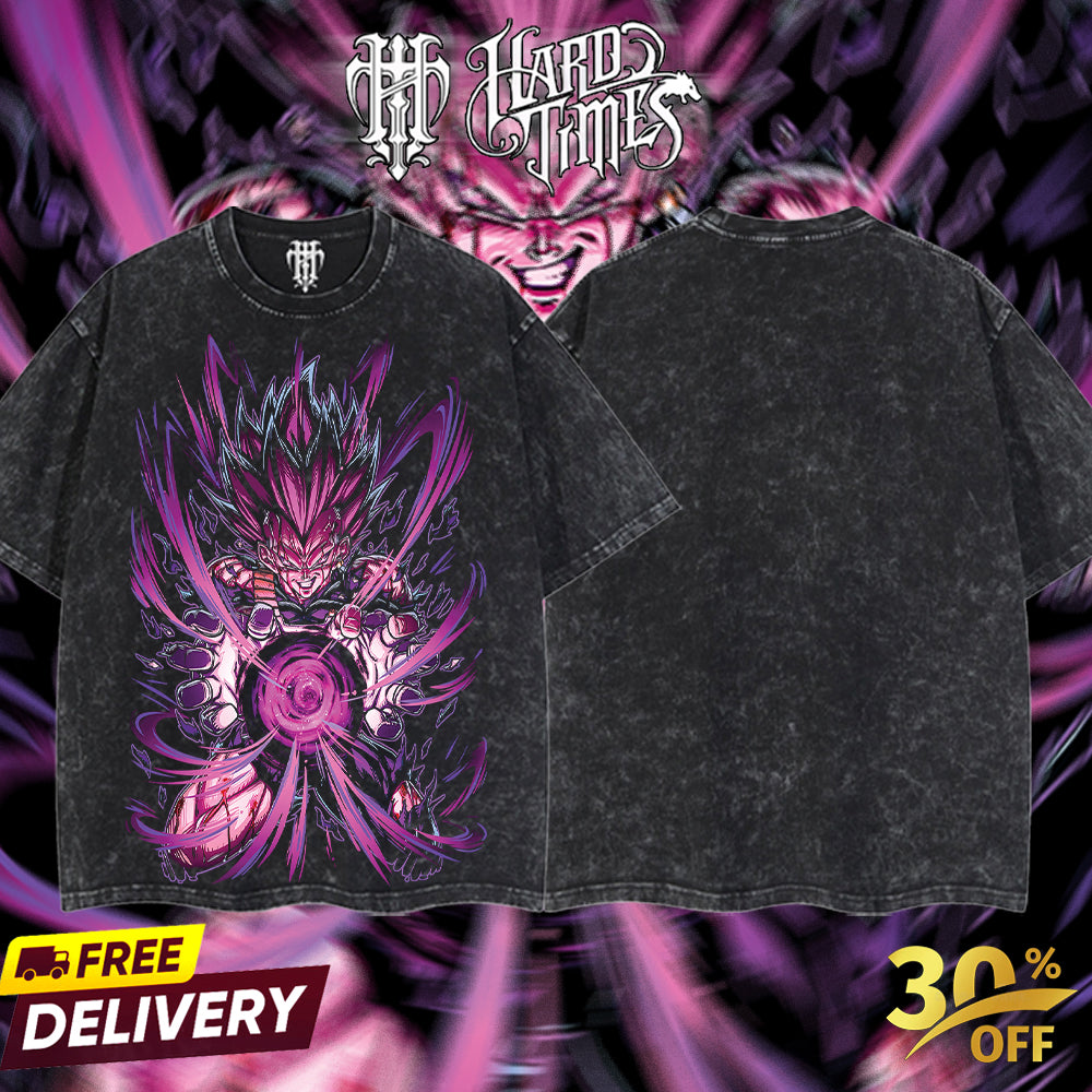 HardTimesClothing Majin Vegeta Dragonball Retro Vintage Unisex Oversize Anime Manga Acid Washed Heavyweight Cotton T-shirt, Anime Merch, Gift For Anime Fan. Menswear Oversized (Copy) (Copy) (Copy)