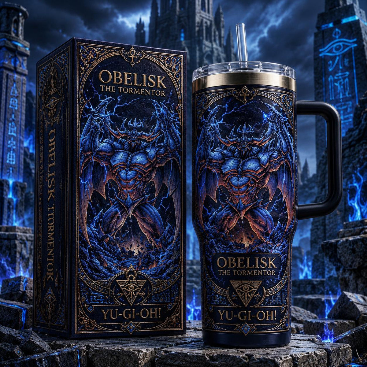 (Normal White Box) Tumbler 40oz - Obelisk the Tormentor Yugioh