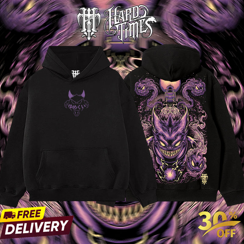 HardTimesClothing - Gengar Pokemon Retro  Oversize Anime Manga Acid Washed Heavywei shirt, Anime Merch, Gift For Anime Fan. Clothes Oversized