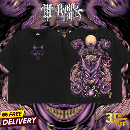 HardTimesClothing - Gengar Pokemon Retro  Oversize Anime Manga Acid Washed Heavywei shirt, Anime Merch, Gift For Anime Fan. Clothes Oversized