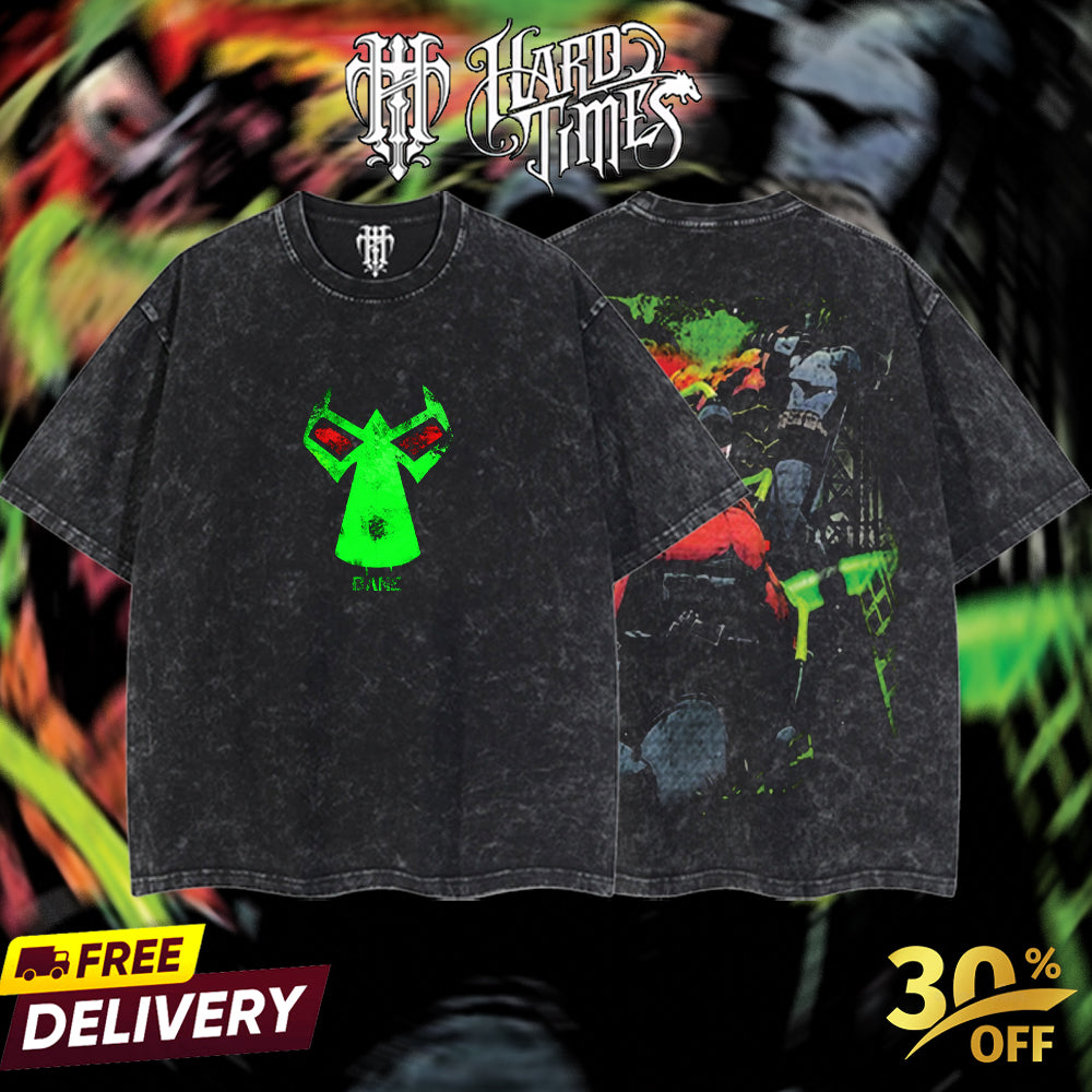 HardTimesClothing - Bane DC Retro Limited Vintage, Collection Movie Oversized Washed Tee Acid Washed Lightweight TSHIRT, Gift for him her Clothes Cotton Superhero, Super villain.