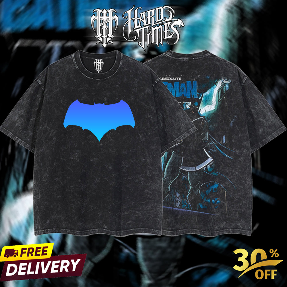 HardTimesClothing - Absolute Batman DC Retro Limited Vintage, Collection Movie Oversized Washed Tee Acid Washed Lightweight TSHIRT, Gift for him her Clothes Cotton Superhero, Super villain. (Copy) (Copy)